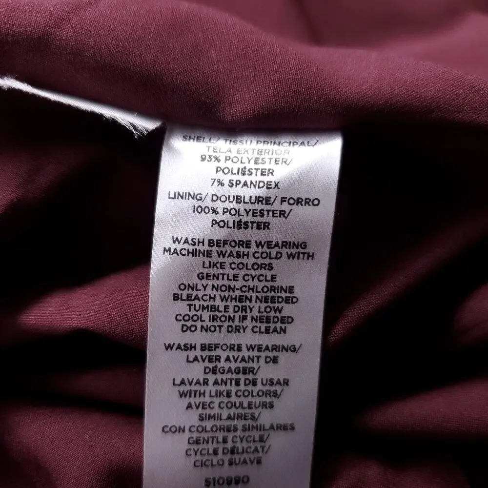 Loft Faux Suede A-Line Mini Skirt Size 6 Burgundy Red Preppy Pockets